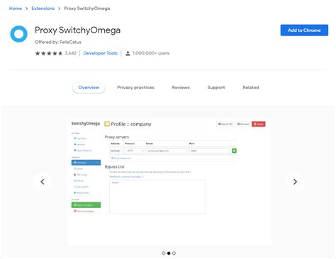 proxy switchyomega|Chrome Web Store